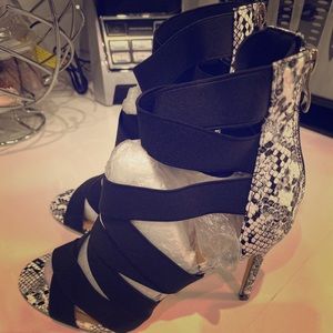 Faux Snakeskin heels